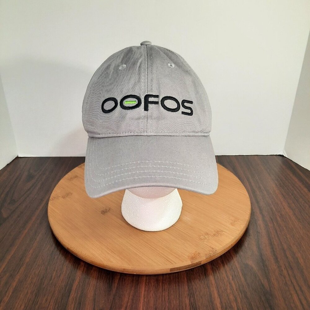 OOFOS Footwear Hat Gray Strapback Adjustable Golf Dad Cap